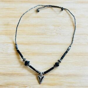 Vtg Arrowhead 70s Necklace Shell Heishi Beads Native American Collar silver 19"